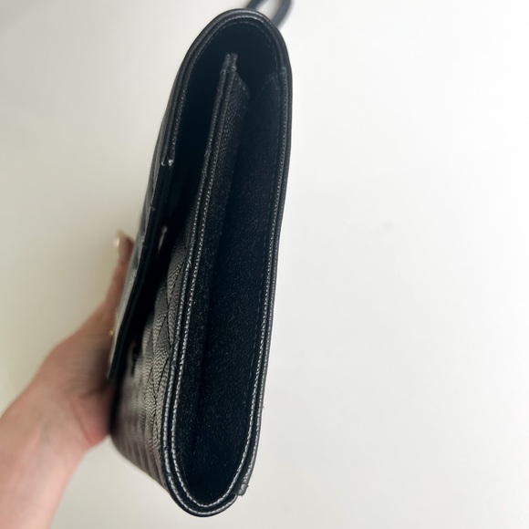 Saint Laurent Monogram YSL-Plaque Quilted Leather Envelope Leather Clutch Pouch - Picture 10 of 12